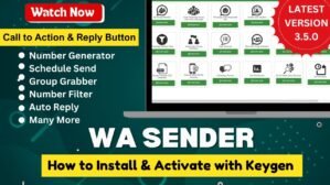 Buy WaSender – Ultimate Bulk WhatsApp Sender, Group Sender & Auto Reply Bot Source Code