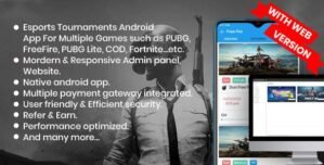 BattleMania – Create Your Own Esports Tournament App for PUBG, Free Fire, COD + Website & Admin Panel